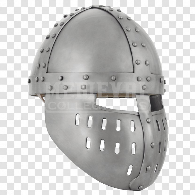 Spangenhelm Middle Ages Face Shield Crusades Knight - Helmet Transparent PNG