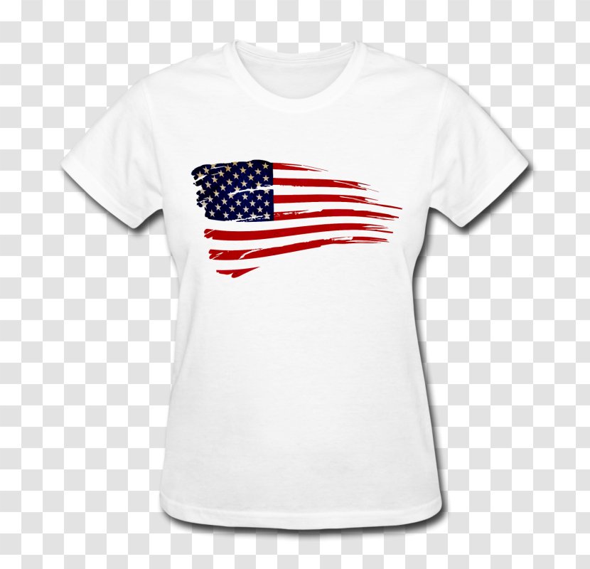 Ringer T-shirt Flag Of The United States - Sleeve Transparent PNG