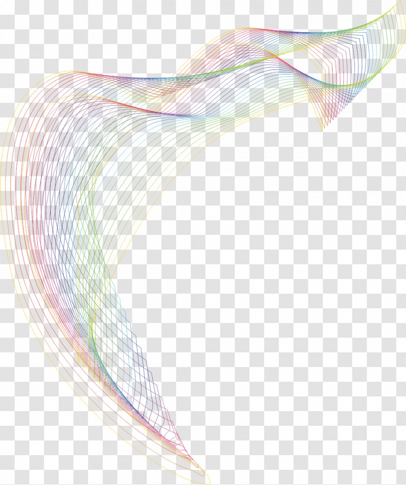 Colored Lines - Wing - Pink Transparent PNG