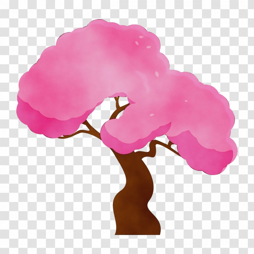 Pink Tree Plant Petal Material Property - Flower - Stem Magenta Transparent PNG