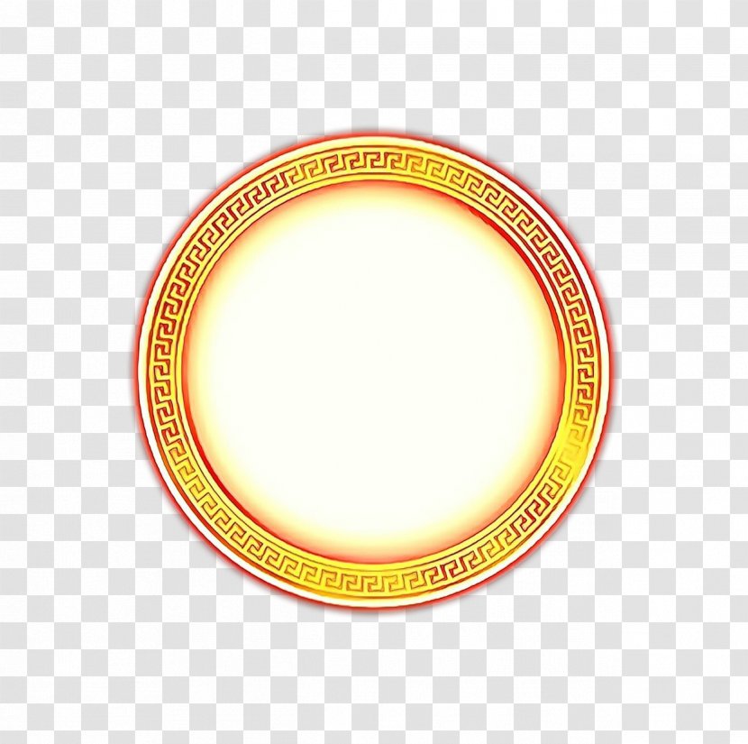 Yellow Circle - Cartoon - Saucer Platter Transparent PNG