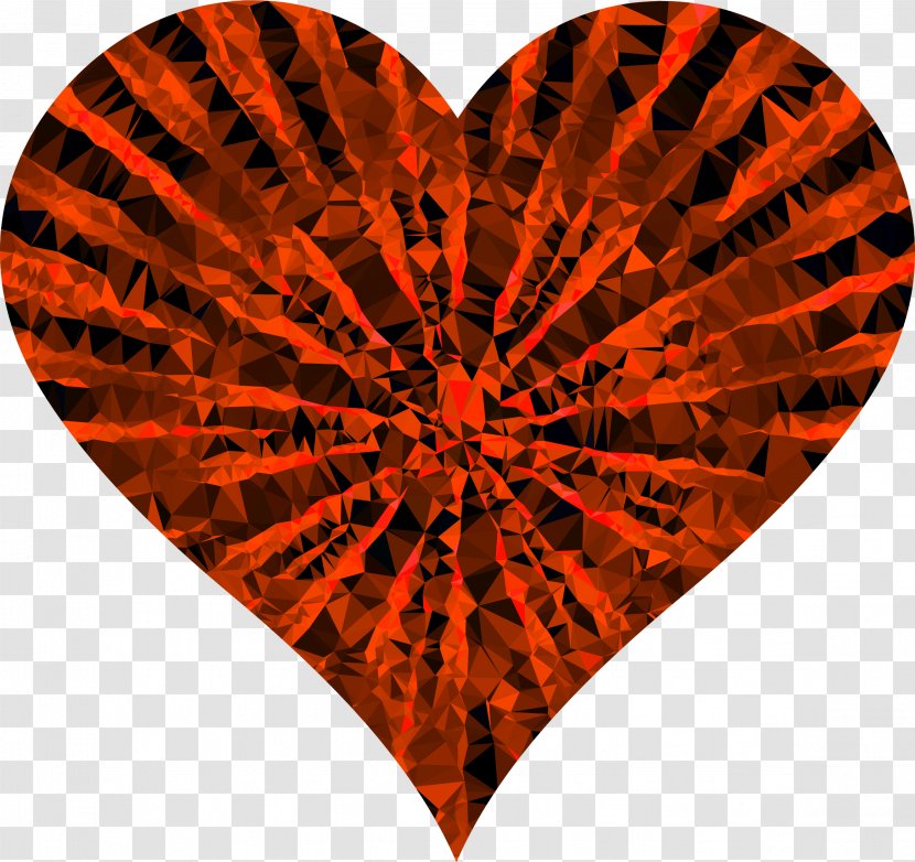 Broken Heart Clip Art - Orange Transparent PNG
