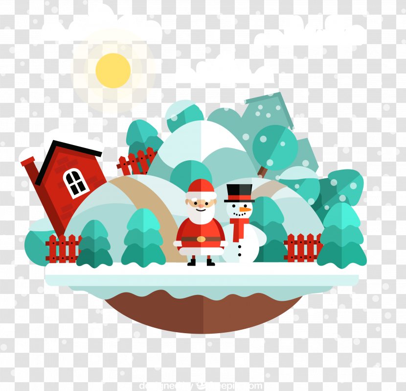 Christmas Card Santa Claus Gift Nativity Scene - Family - Winter Snowman Creative Transparent PNG