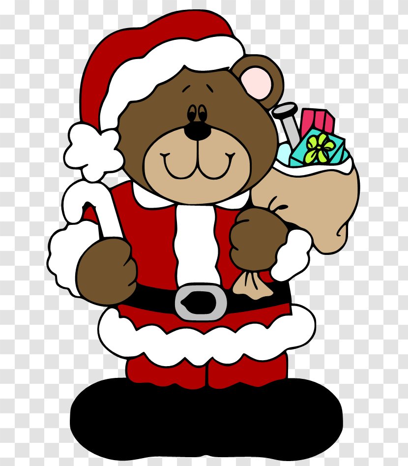 Santa Claus Bear Clip Art - Christmas Decoration Transparent PNG