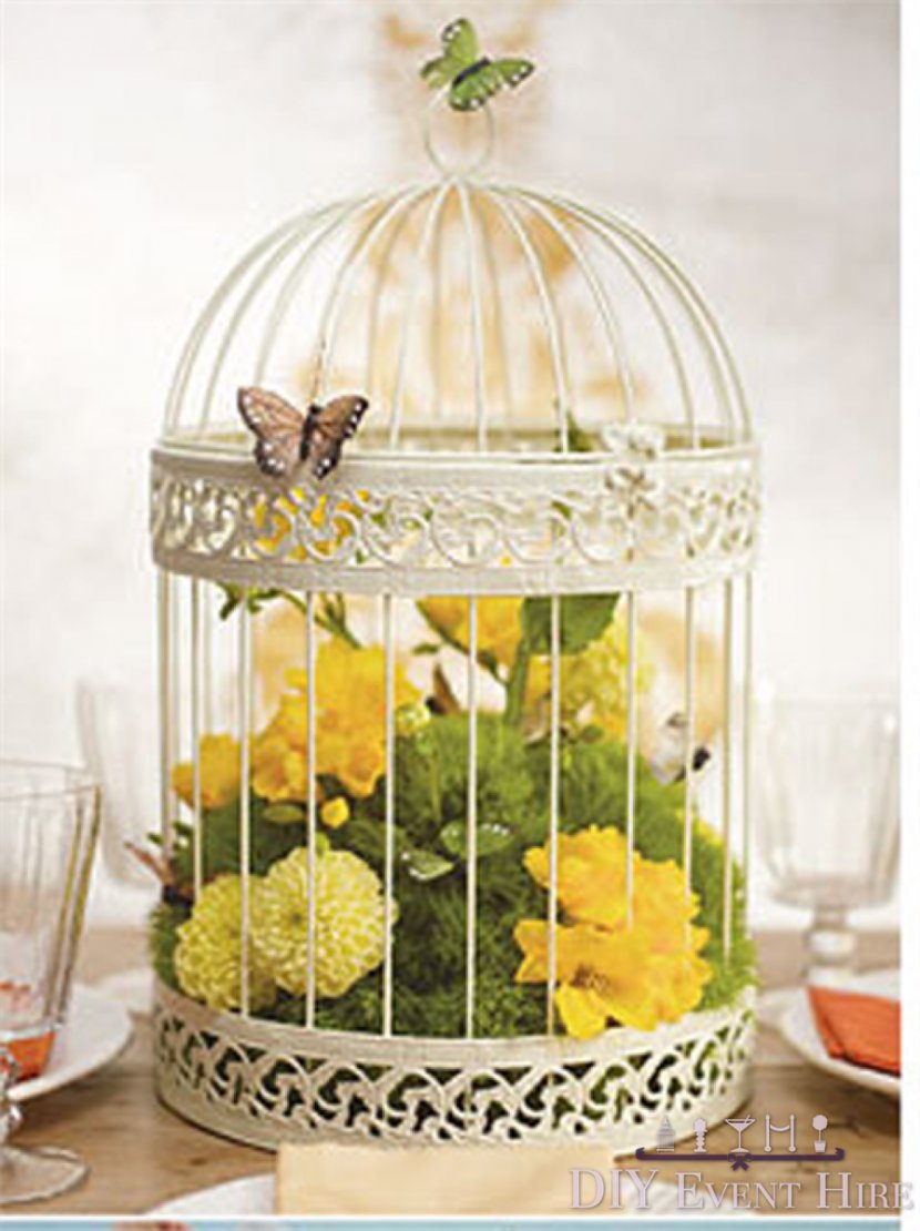 Birdcage Wedding Invitation - Floral Design - Bird Cage Transparent PNG