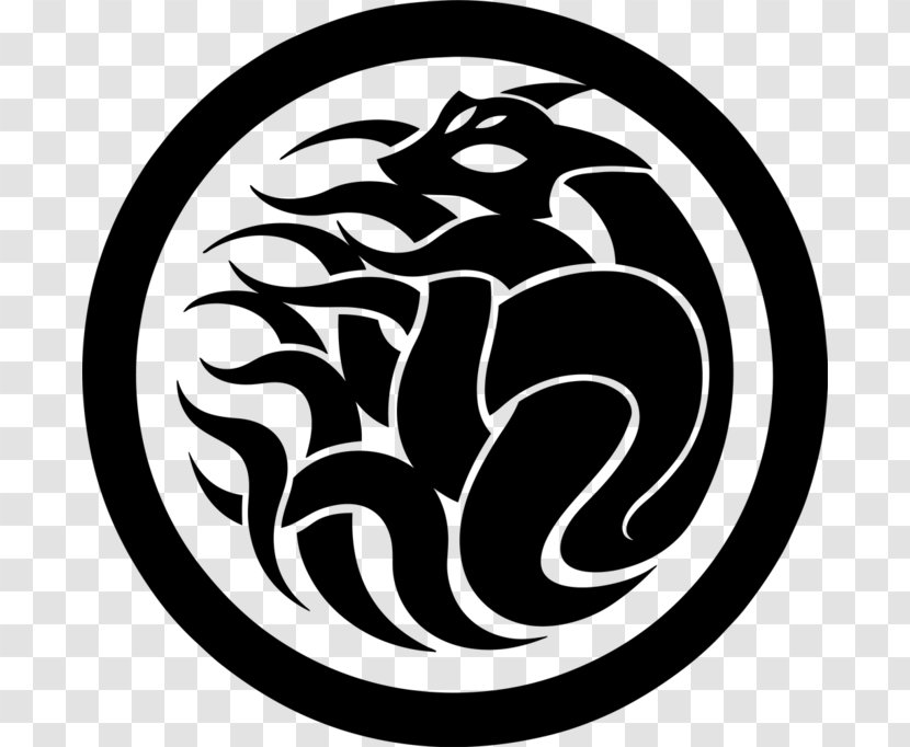 Nine-tailed Fox Tails SCP – Containment Breach Foundation Ninetales - Symbol - Black And White Transparent PNG