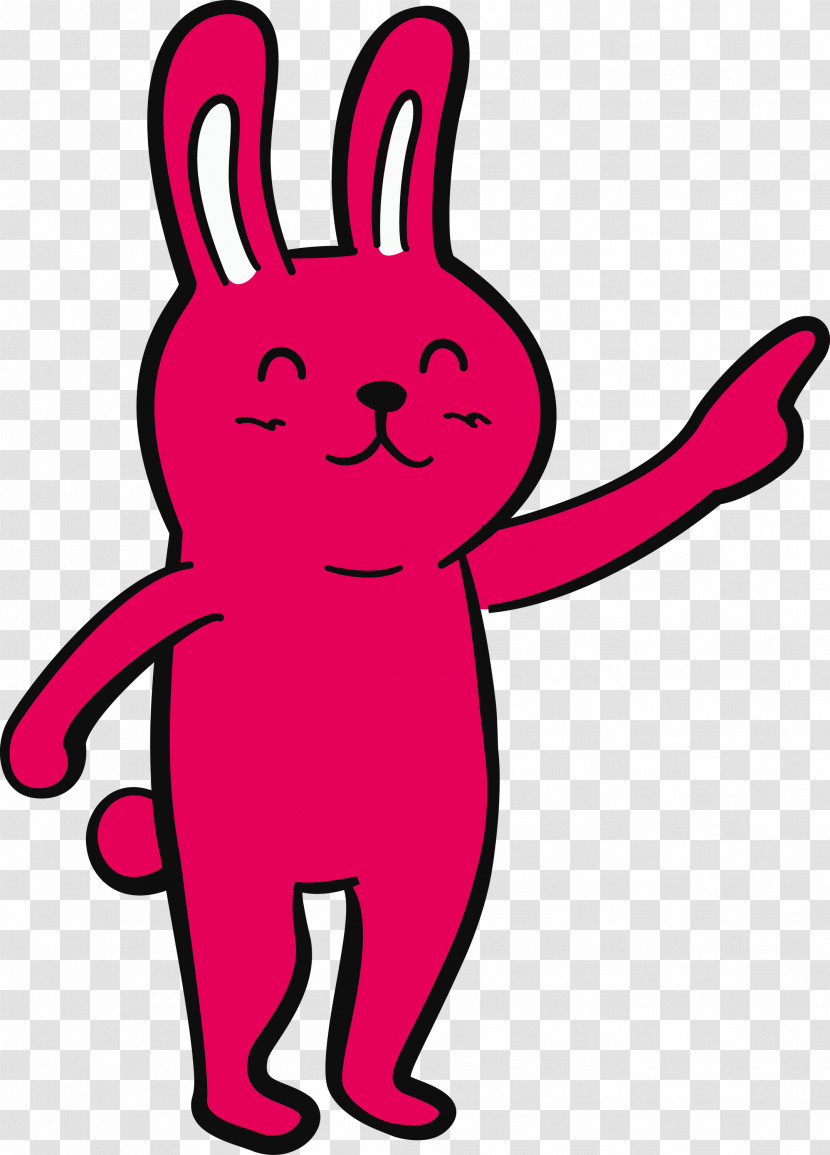 Cartoon Line Animal Figurine Meter Rabbit Transparent PNG