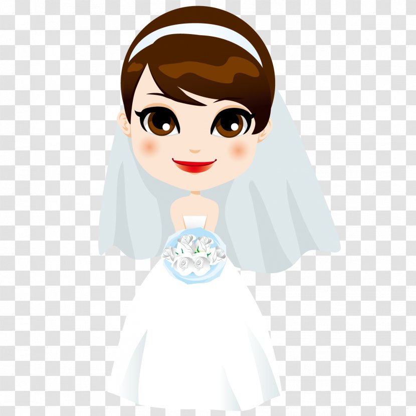 Bridegroom Marriage Wedding - Flower - Big Eyes Bride Transparent PNG