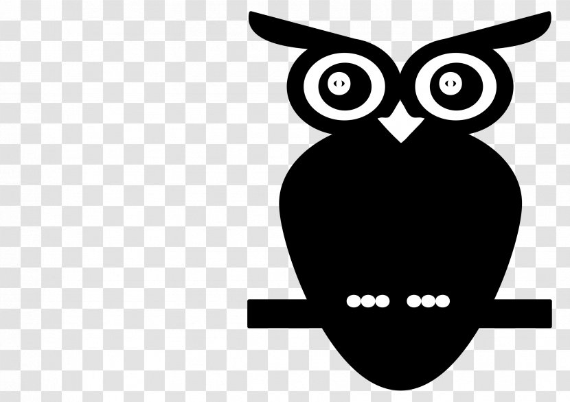 Black-and-white Owl Clip Art - Black And White - Owls Transparent PNG