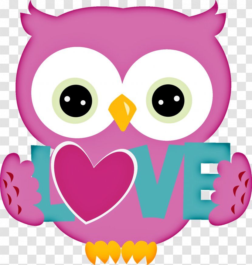 Owl Valentine's Day Heart Clip Art - Cartoon - Show Transparent PNG