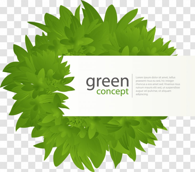 Green - Parsley - Cartoon Fresh Spring Leaves Ring Transparent PNG