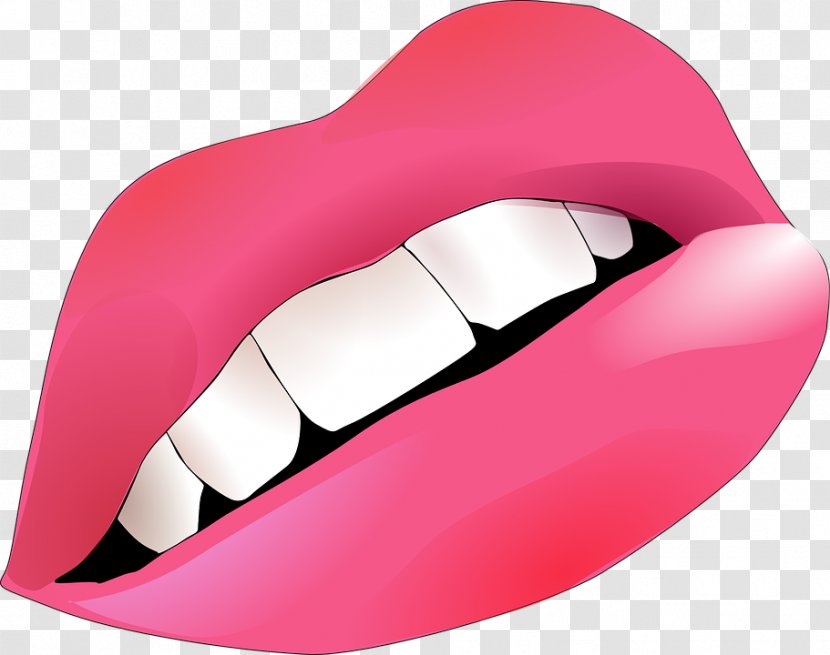 Lip Mouth Kiss Animation Clip Art - Frame - Pink Lips Transparent PNG