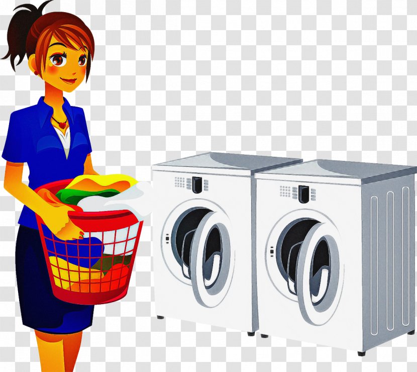 Washing Machine - Cartoon - Home Appliance Transparent PNG