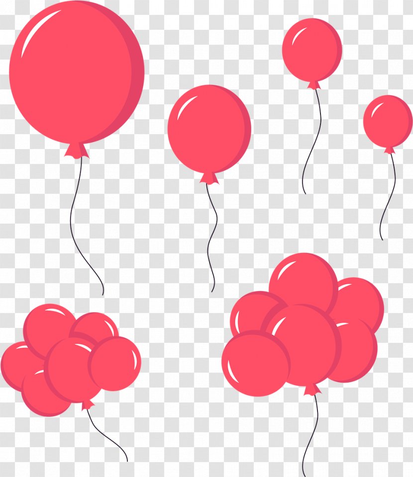 Balloon Pink Red Party Supply Material Property - Magenta Transparent PNG