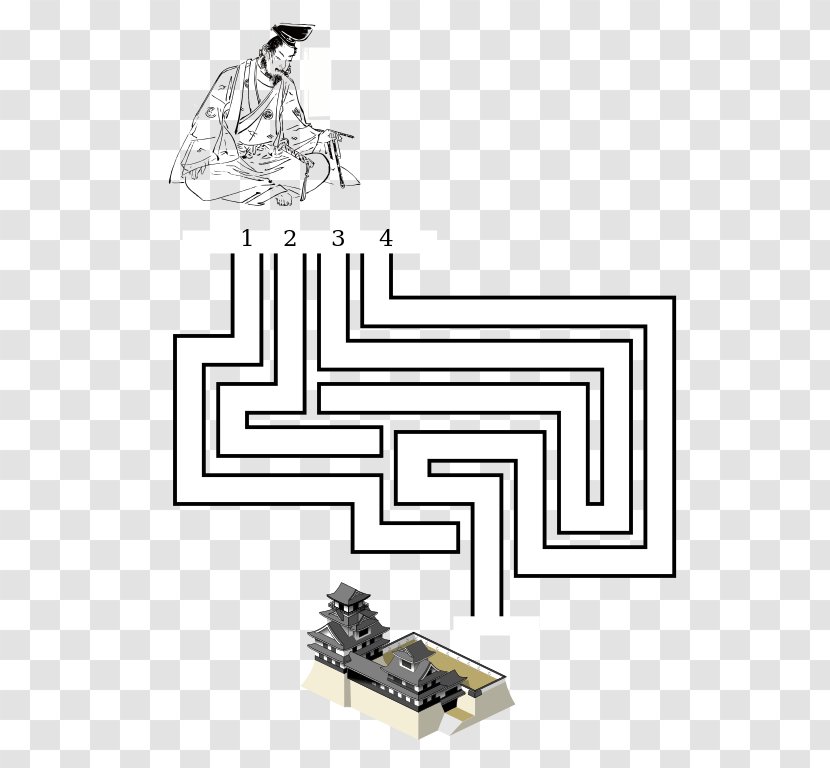 Jigsaw Puzzles Maze Drawing Labyrinth Wikibooks - Furniture - Japan Castle Transparent PNG