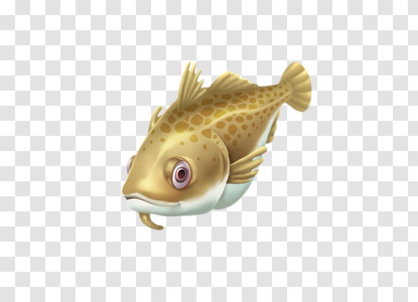 Carassius Auratus Fish Icon - Organism - Hand-painted Golden Transparent PNG