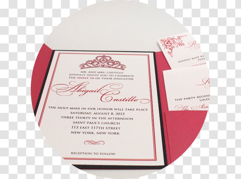 Wedding Invitation Sweet Sixteen Party Birthday - Com Transparent PNG