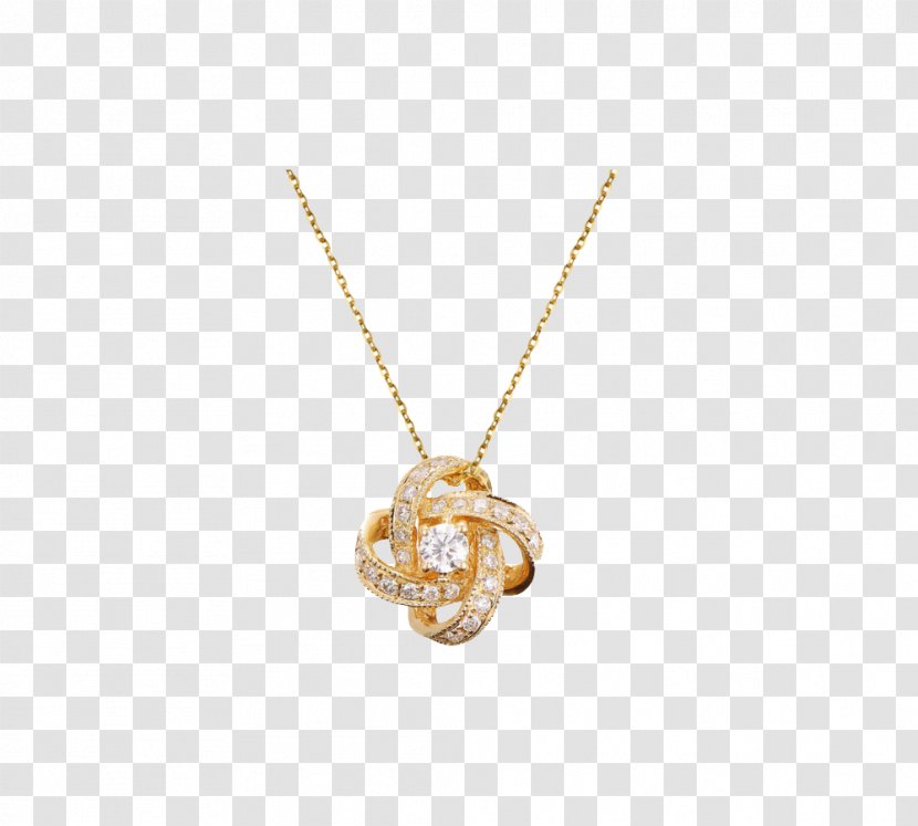 Necklace Pendant Gold True Lovers Knot - Body Jewelry - Decoration Transparent PNG