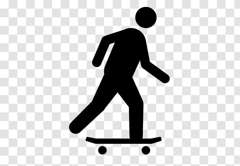 Skateboard Human Behavior Line Silhouette Clip Art - Logo Transparent PNG