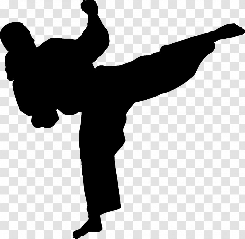 Martial Arts Karate Silhouette Wall Decal Combat - Taekwondo