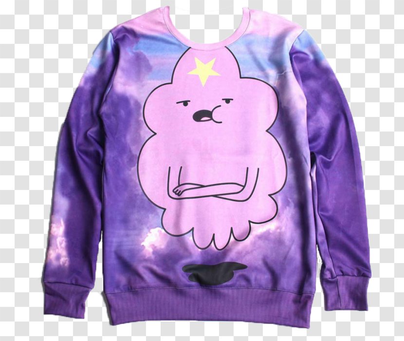 Lumpy Space Princess Hoodie Finn The Human Peppermint Butler Jake Dog - Pink Transparent PNG