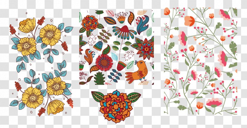 Floral Design Pattern - Flower - Tiled Background Material Shading Transparent PNG