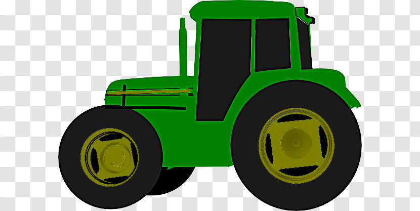 Wheel Tire Tractor Green Automobile Engineering Transparent PNG