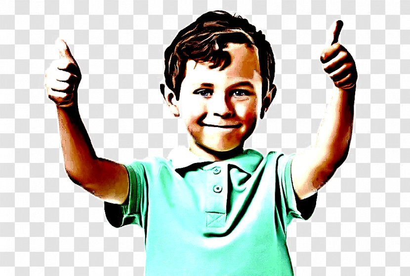 Cartoon Finger Gesture Thumb Cheering - Pleased Sign Language Transparent PNG