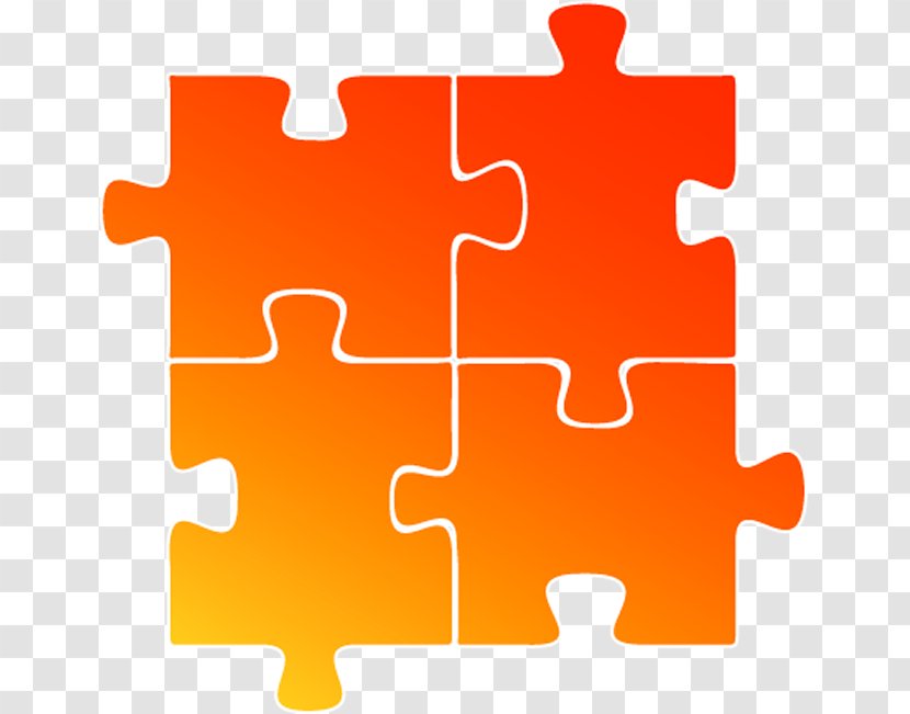 Jigsaw Puzzle Pieces, Orange. - Stock Photography - Number Transparent PNG