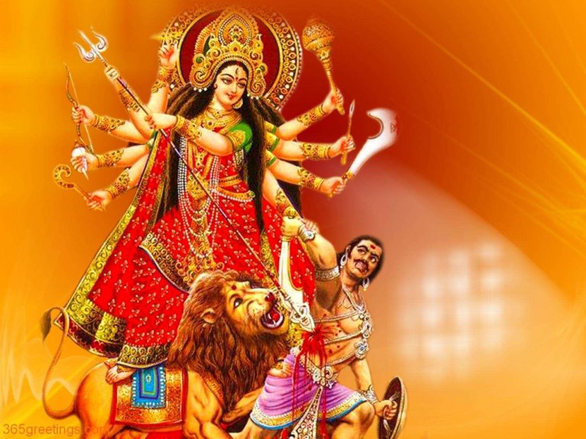 Durga Puja Kali Parvati Navaratri - Mythology - Dussehra Transparent PNG