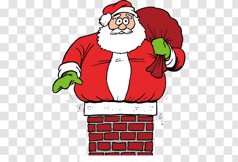 Santa Claus CET Piteu015fti When Got Stuck Up The Chimney Clip Art - Child Transparent PNG