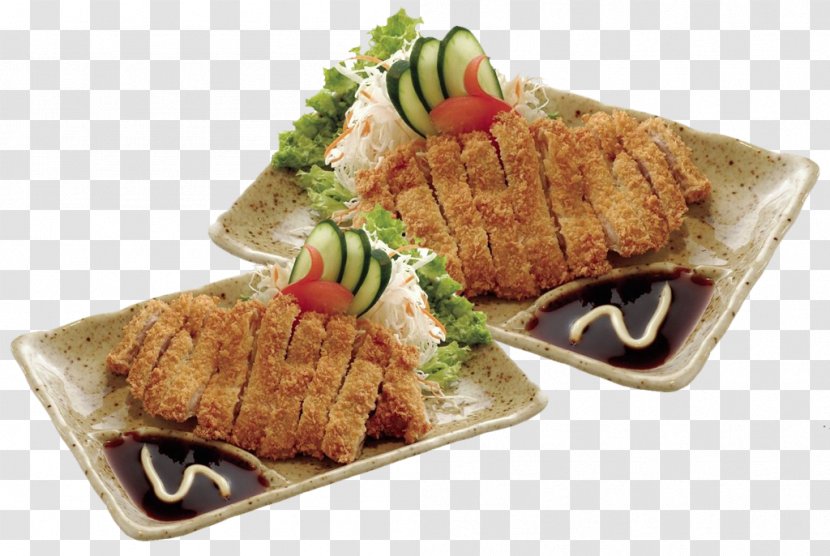 China Tonkatsu Japanese Cuisine Tempura Sauce - Deep Fried Pork Chop With Salad Dressing Transparent PNG