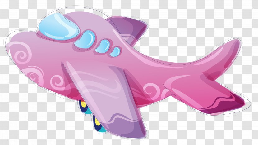 Airplane - Purple - Flippers Transparent PNG