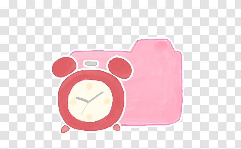 Pink Snout - Drawing - Folder Candy Clock Transparent PNG