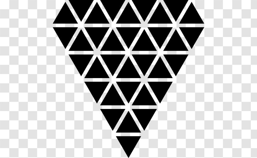 Triangle Shape Heart Line - Monochrome Photography - Diamond Transparent PNG