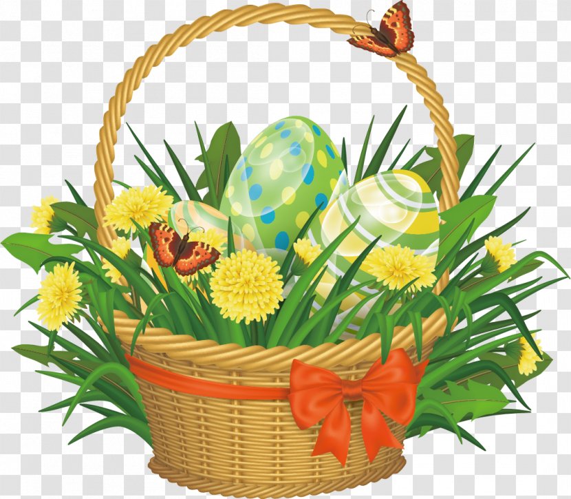 Easter Bunny Basket Egg Holiday - Art - Cartoon Transparent PNG