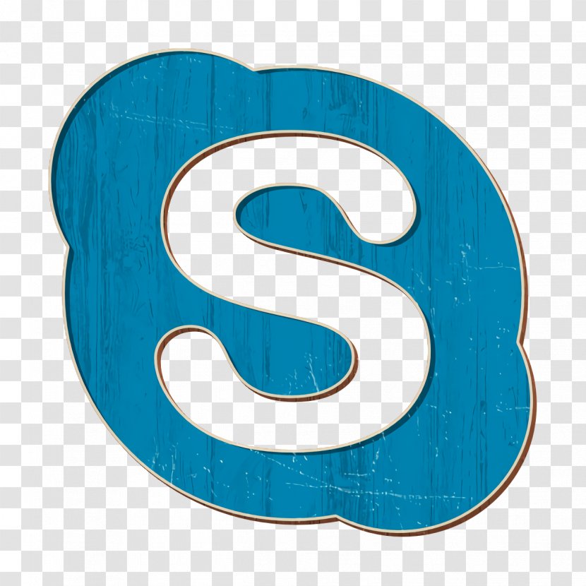 Skype Icon - Number - Symbol Electric Blue Transparent PNG