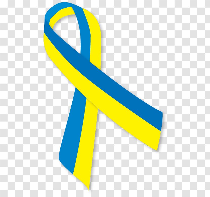 Yellow Awareness Ribbon Ukraine Blue - Symbol Transparent PNG