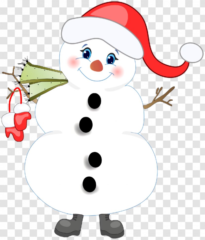 Christmas Snowman Winter - Santa Claus Pleased Transparent PNG