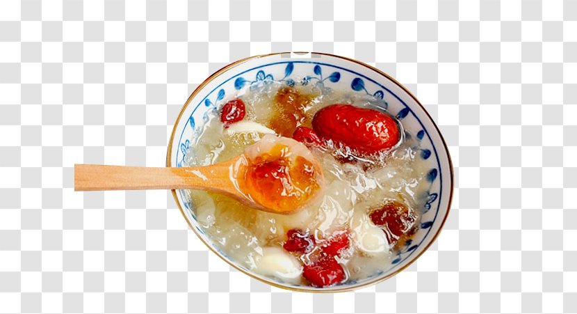 Congee Breakfast Tremella Fuciformis Jujube Soup - Tangbao - Large Red Dates White Fungus Material Transparent PNG