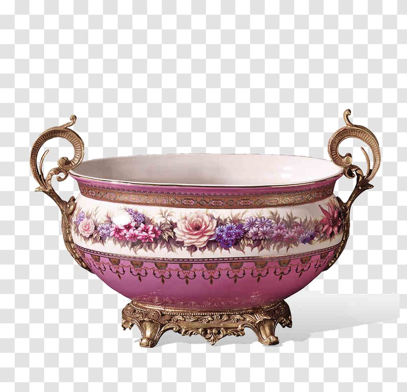 Flowerpot Vase Purple - Continental Retro Flower Pot Transparent PNG
