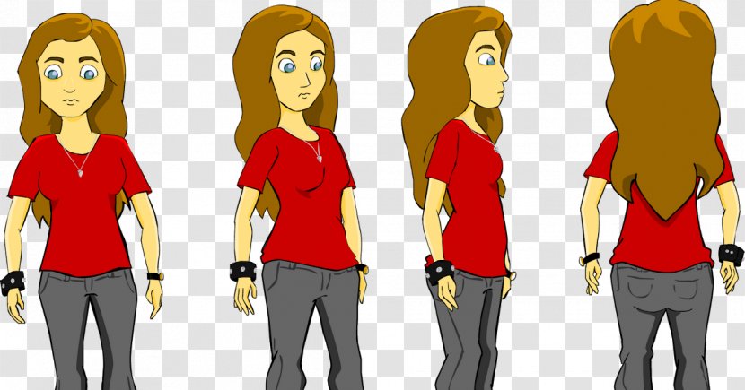 T-shirt Character Cartoon Sleeve Shoulder - Silhouette Transparent PNG