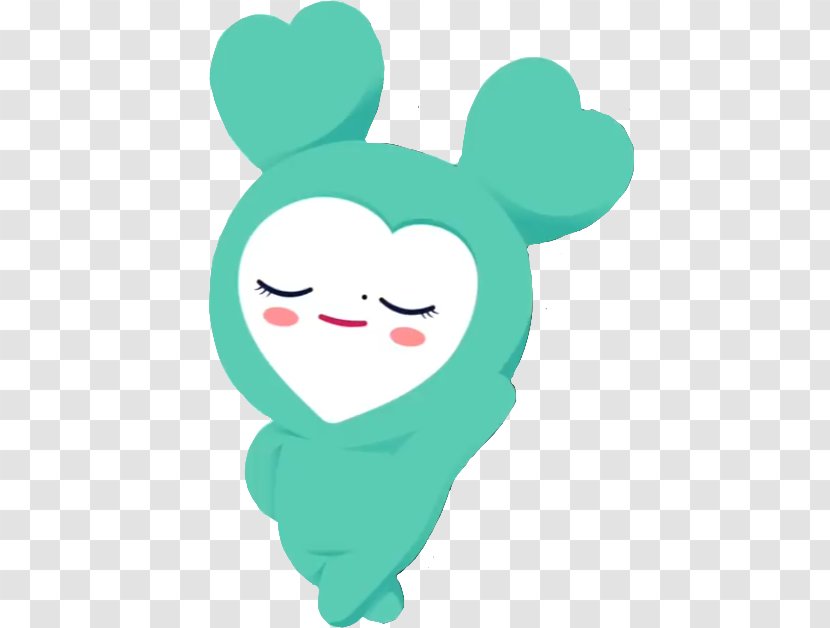 Green Cartoon Heart Happy Smile Transparent PNG
