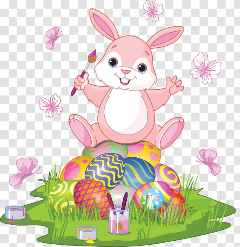 Easter Bunny Egg Clip Art - Rabbit Transparent PNG