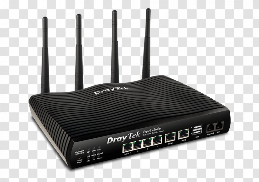 DrayTek Wireless Router Wide Area Network DSL Modem - Security Guarantee Transparent PNG
