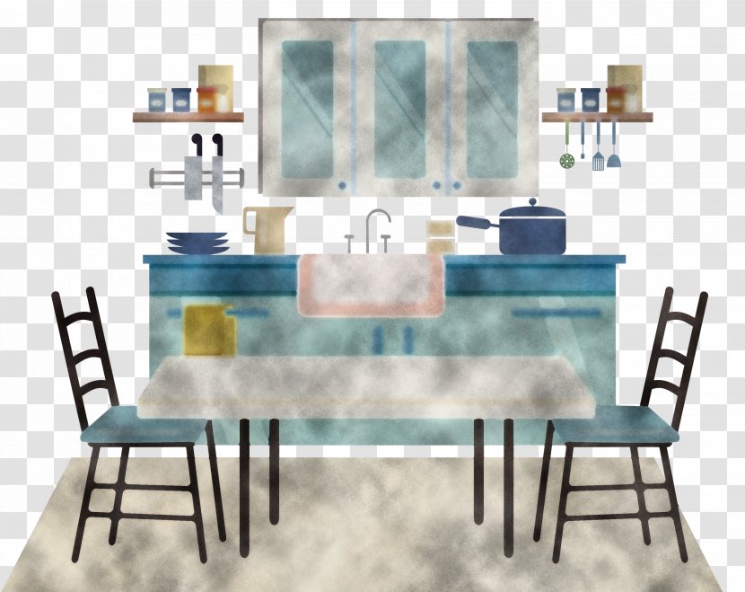 Furniture Room Table Dining Chair - Desk Rectangle Transparent PNG