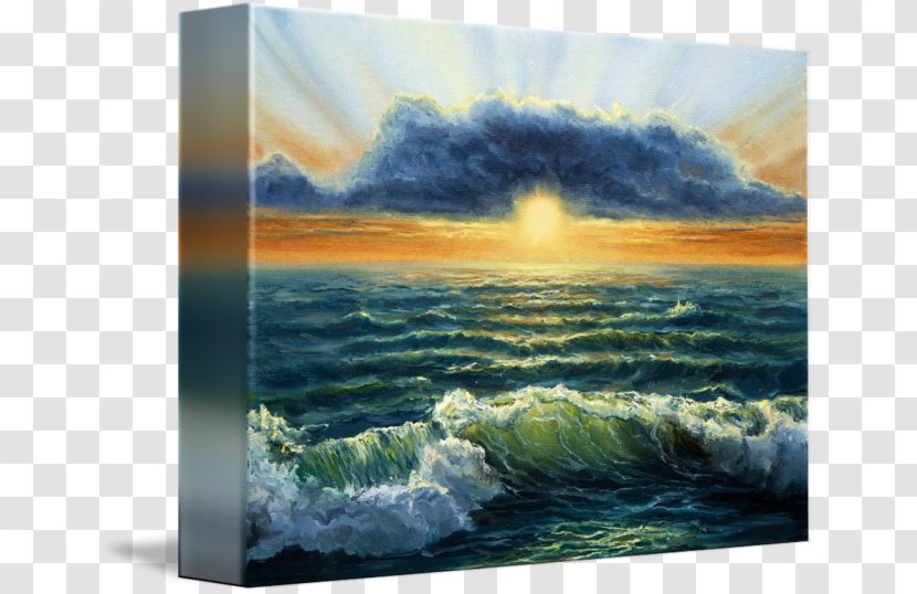Oil Painting Photography Impressionism Canvas - Sea Sunset Transparent PNG