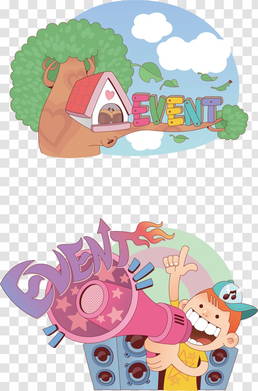 Cartoon Illustration - Broadcasting - Tree House Letters Transparent PNG
