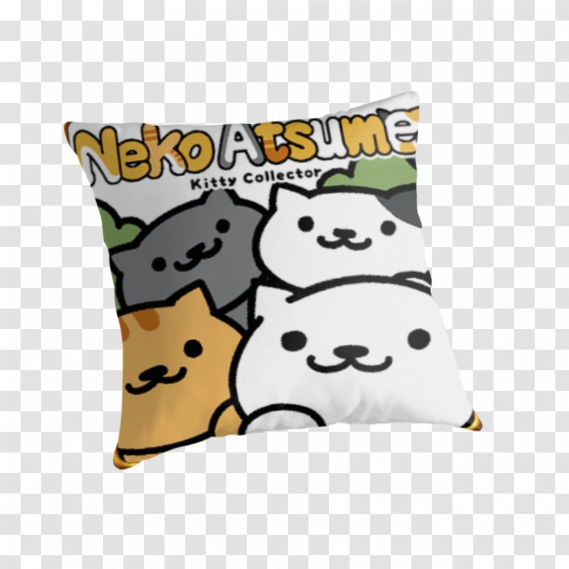 Neko Atsume Hit Point Co. Ltd. Acure Brightening Facial Scrub Throw Pillows Cushion Transparent PNG