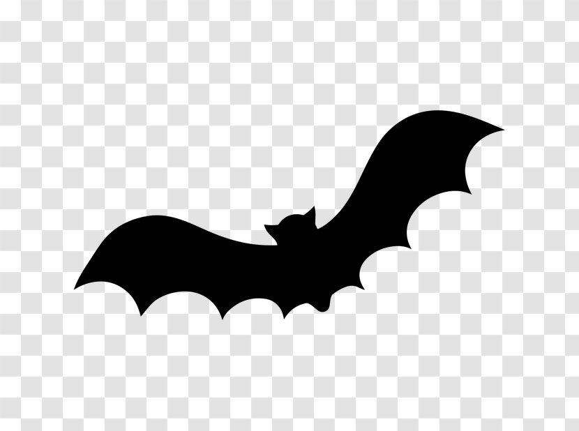 Bat Clip Art - Black And White Transparent PNG